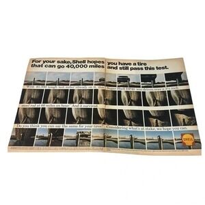 1970 Shell For Your Sake Double Page Original‎ Vintage Print Ad